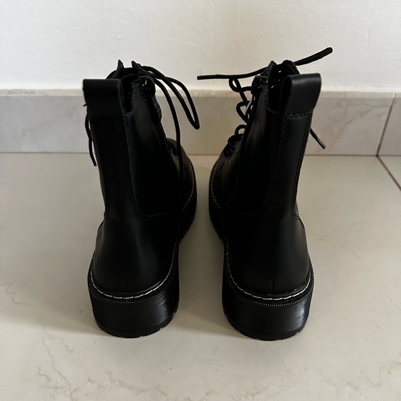 Brand New Black Platform Combat Boots - Picture 3 of 4